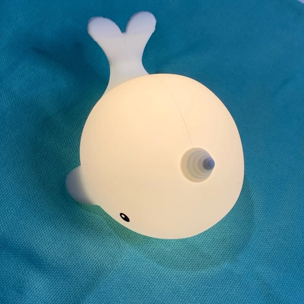 Color Changing Night Light Desk‎ Lamp Kids Room Baby Whale 🐳 USB Chargeable